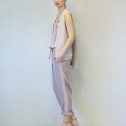 Pantalón ancho en tonos tostado y rosa de la colección primavera/verano 2014 de Eduardo Rivera