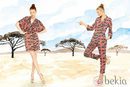 Vestido y mono largo con print animal de la colección para verano 2014 de Dolores Promesas