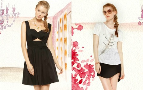 Vestido 'baby doll' negro de la colección para verano 2014 de Dolores Promesas