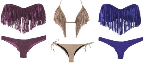 Bikini de triángulo con flecos de OniricSwimwear para verano 2014