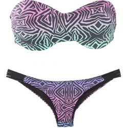 Bikini bandeau con estampado multicolor de OniricSwimwear para verano 2014