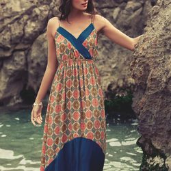 Vestido largo con estampado geométrico de la colección para verano 2014 de Mismash