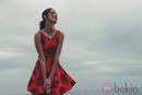 Vestido rojo con estampado floral de la colección para verano 2014 de Mismash