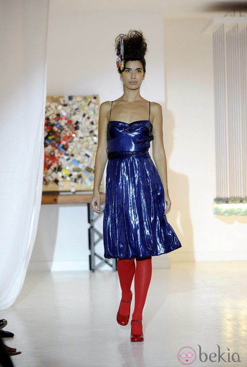 Vestido metalizado de Josep Font, colección primavera 2012
