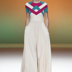 Vestido blanco largo de Davidelfín, colección primavera 2012