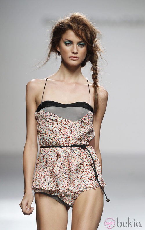 Body estampado de Kina Fernández en Cibeles, colección primavera de 2012