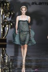 Vestido en verde y crudo de Ailanto en Cibeles, colección primavera 2012 