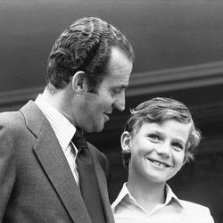 Rey Felipe Vi con su padre el monarca Juan Carlos I