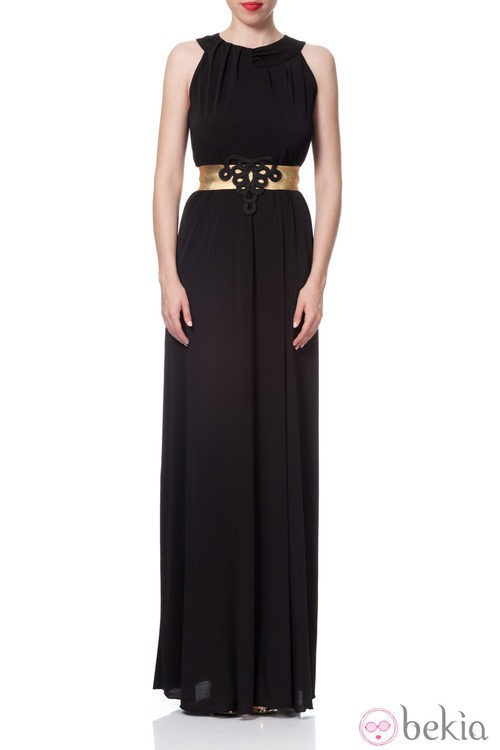 Vestido griego en negro de la Colección Crucero 2014 de Poète