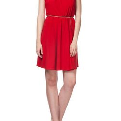 Vestido corto en rojo intenso de la Colección Crucero 2014 de Poète