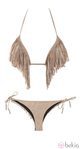 Bikini brasileño con flecos beige de OniricSwimwear para verano 2014