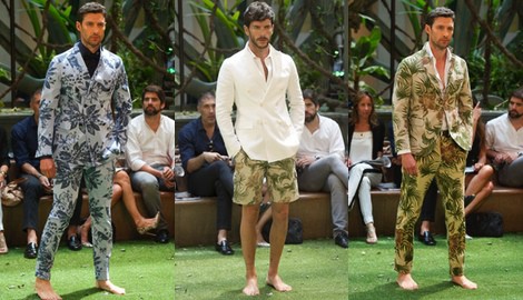 Estampado tropical, protagonista del desfile de Emidio Tucci para primavera/verano 2015