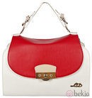 Bolso blanco y rojo de Loeds para verano 2014