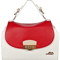 Bolso blanco y rojo de Loeds para verano 2014