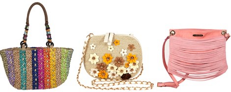 Bolso de rafia multicolor de Loeds para verano 2014