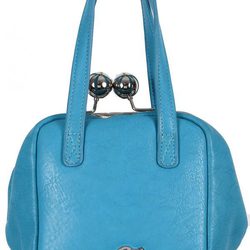 Bolso turquesa con cierre retro de Loeds para verano 2014