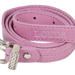 Cinturón rosa con aplicaciones metálicas de Loeds para verano 2014