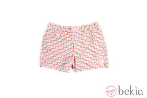 Bañador salmón con estampado geométrico para verano 2014 de Springfield