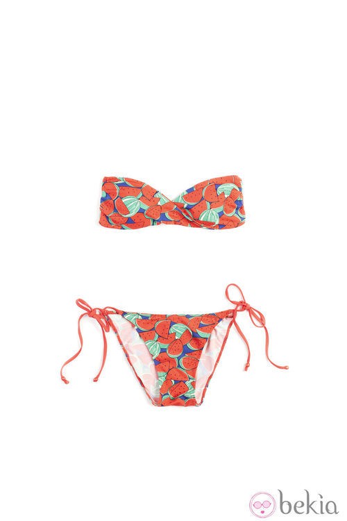 Bikini con estampado de sandías para verano 2014 de Springfield