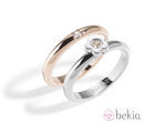 Anillos de oro rosa y acero con flor y mariposa de la colección 'Love Rings' de Morellato