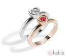 Anillos de oro rosa y acero con corazón de la colección 'Love Rings' de Morellato