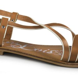 Sandalia de tiras en tono bronce de Lois para verano 2014