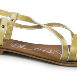 Sandalia de tiras en oro de Lois para verano 2014