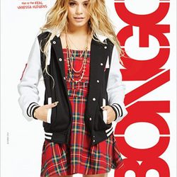 Vanessa Hudgens con vestido de cuadros escoceses para la nueva campaña otoño/invierno 2014 de Bongo