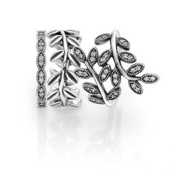 Anillos de plata y circonitas cúbicas de la colección 'Hojas de Otoño' para otoño 2014 de Pandora