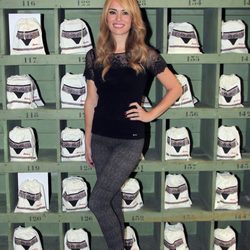 Patricia Conde en la presentación de la línea de leggings de Janira