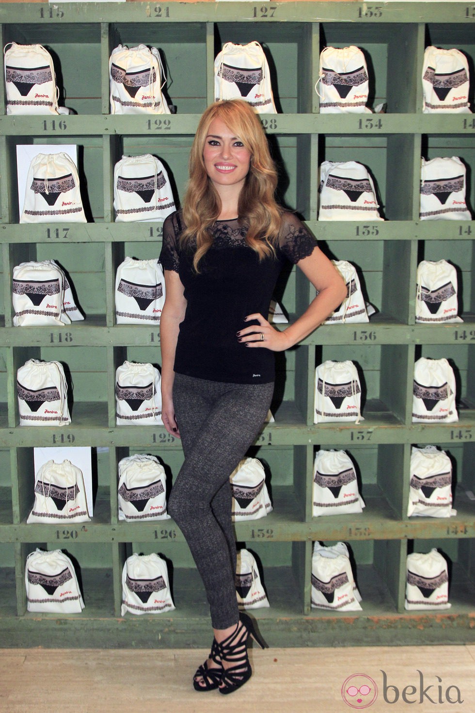 Patricia Conde en la presentación de la línea de leggings de Janira
