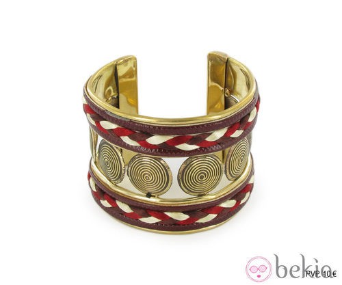 Brazalete dorado con detalles trenzados y esféricos de Tantrend para la colección 'Juego de Tronos'