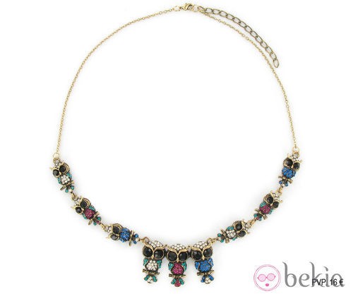 Collar con adornos de búhos para la colección 'Juegos de Tronos' de Tantrend.