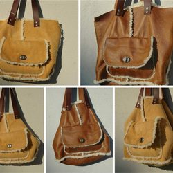 Bolsos mostaza y camel con hebillas de piel de cordero de Inuit para otoño/invierno 2014