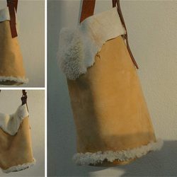Bolso mostaza de piel de cordero de Inuit para otoño/invierno 2014