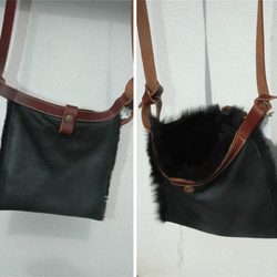 Bolso bandolera negro de Inuit para otoño/invierno 2014