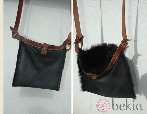 Bolso bandolera negro de Inuit para otoño/invierno 2014