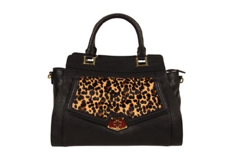Bolso negro con estampado de leopardo de la nueva colección otoño/invierno 2014 de Nine West
