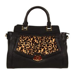 Bolso negro con estampado de leopardo de la nueva colección otoño/invierno 2014 de Nine West