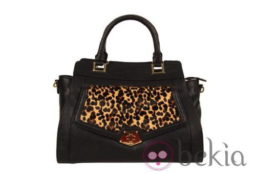 Bolso negro con estampado de leopardo de la nueva colección otoño/invierno 2014 de Nine West