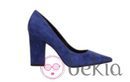 Zapato de tacón de ante azul de la nueva colección otoño/invierno 2014 de Nine West