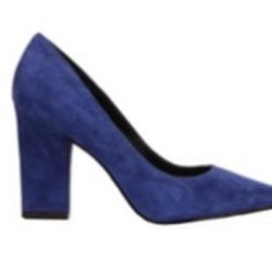 Zapato de tacón de ante azul de la nueva colección otoño/invierno 2014 de Nine West