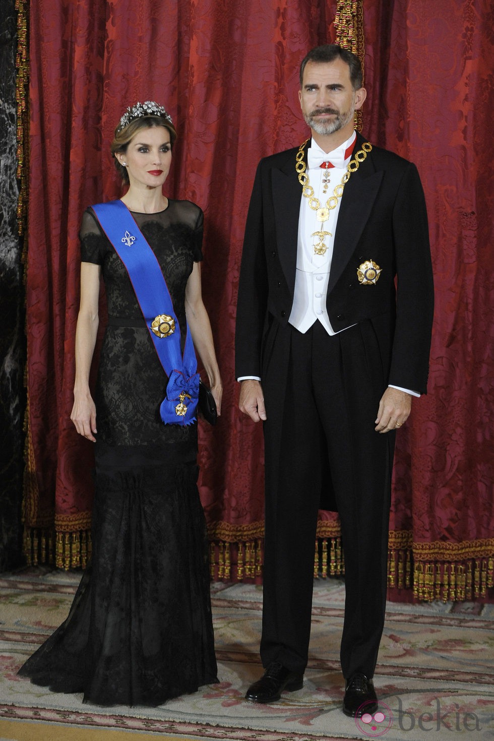 Don Felipe y Doña Letizia en su primera cena de gala como Reyes de España