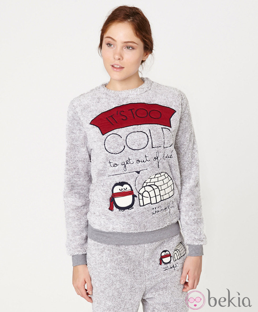 Pijama de Oysho & Mr. Wonderful con mensaje para invierno 2014