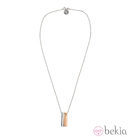 Collar de Letter&U con tres colgantes en plata y plata bañada en oro rosa