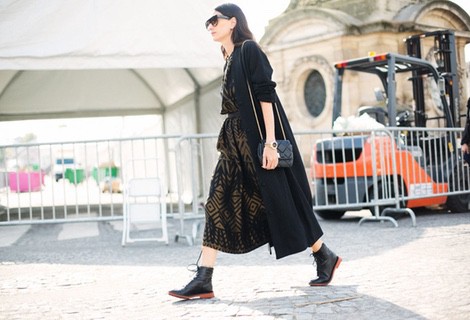 Vestido otoñal que pueden ser combinado con botines y sin medias ni calcetines