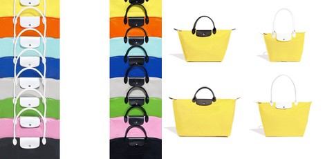 Bolso 'Le Plaige' en tono amarillo con distintos modelos de asas