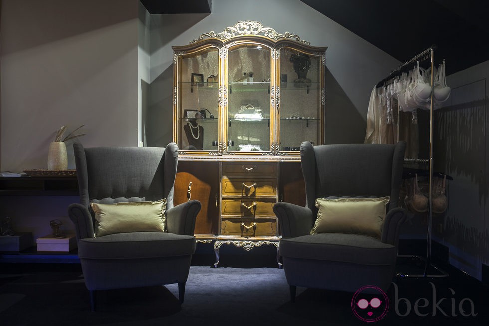 Espacio para novias en la boutique de Alma Bloom