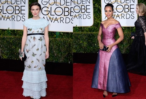 Keira Knightley con un diseño de Chanel en los Globos de Oro 2015