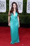 Lana del Rey con un vestido verde Satén en los Globos de Oro 2015